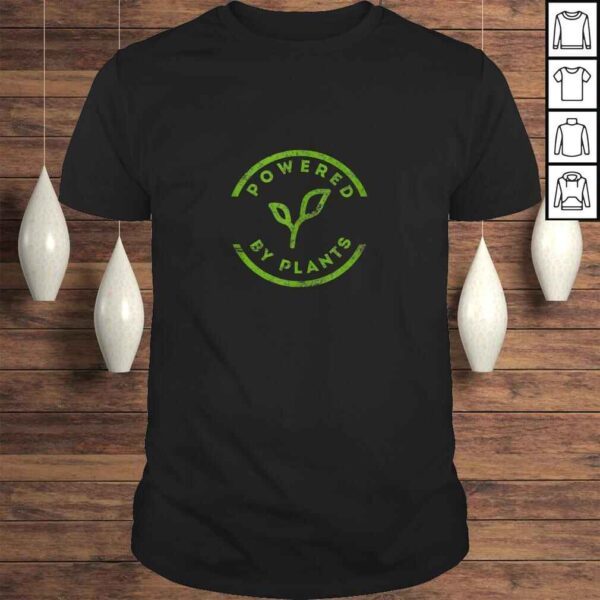 Powered By Plants Shirt Vegan Workout V-Neck T-Shirt