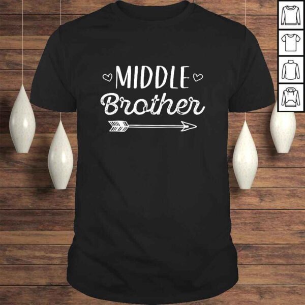 Promoted to Middle Brother Gift Vintage Arrow TShirt