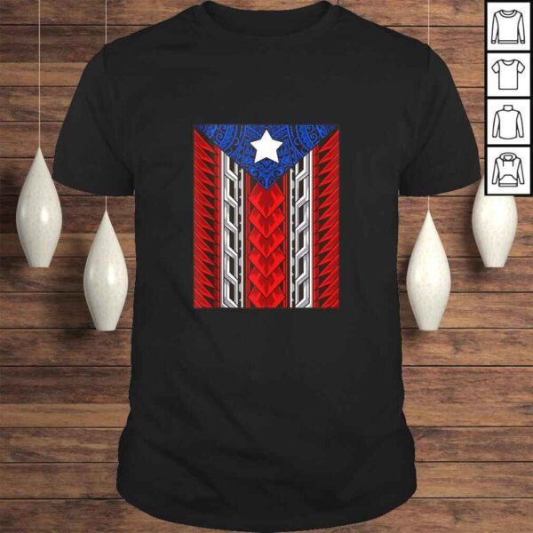 Puerto Rican Tribal Flag - Modern Boricua - Puerto Rico Gift TShirt