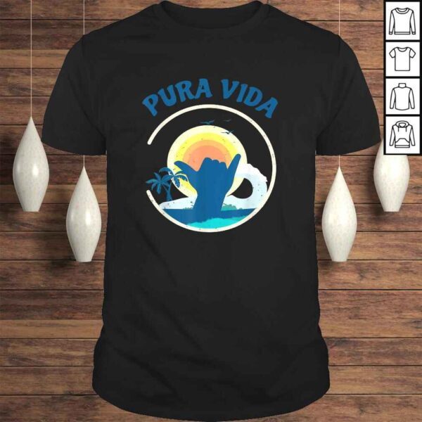 Pura Vida Beach Costa Rica Shirt Surfing Vacation