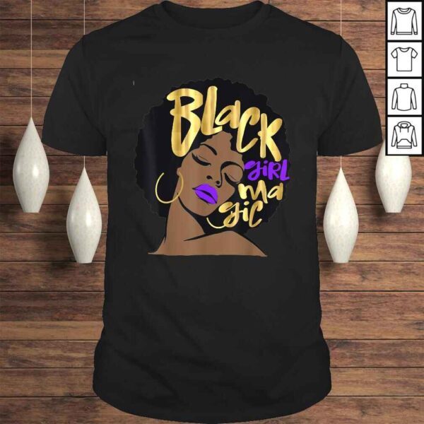 Purple Black Girl Magic Gift Melanin Queen Pride Shirt