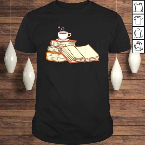 Reader Read Book Bibliomane Library Coffee Love Caffein Gift TShirt