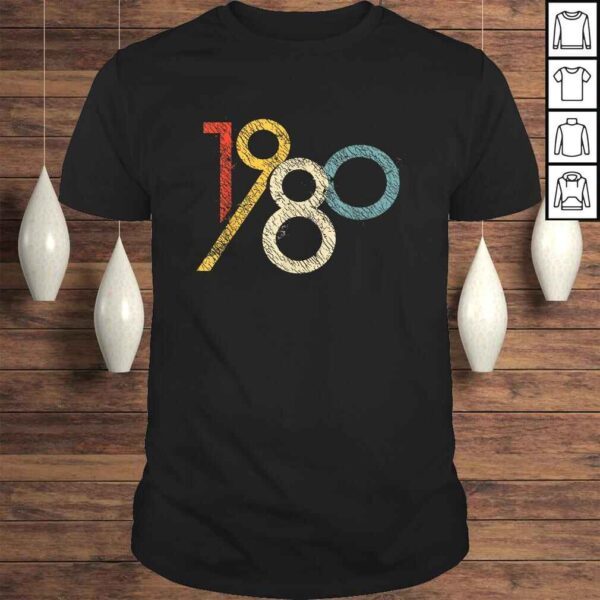 Retro 40th Birthday Shirt 1980 Graphic Shirt