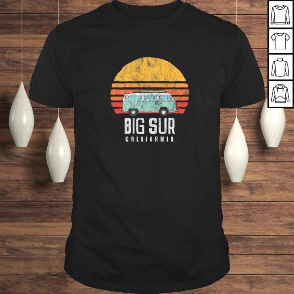 Retro Big Sur California Hippie Van Beach Bum Surfer Shirt