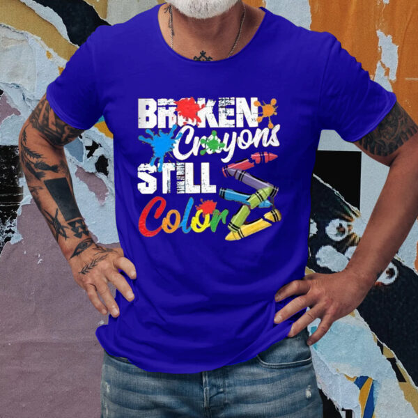 Retro Broken Crayons Still Color Shirt