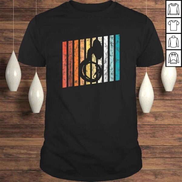 Retro Sousaphone Tuba Shirt 70s Music Band Distressed Gift