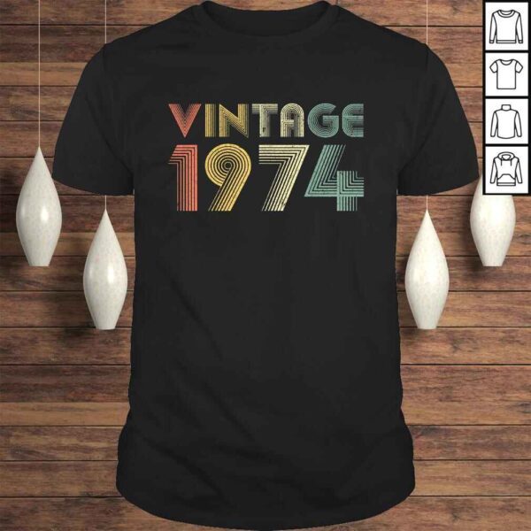 Retro Vintage 1974 Shirt 45th Birthday Gifts 45 Years Old