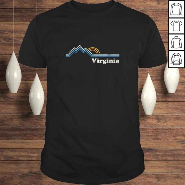 Retro Virginia Shirt Vintage Sunrise Mountains Tee Design