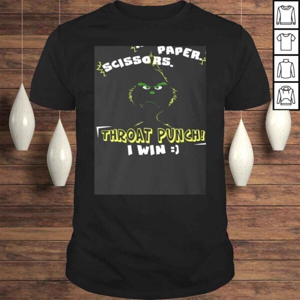 Rock Paper Scissors Throat Punch I Win Shirt