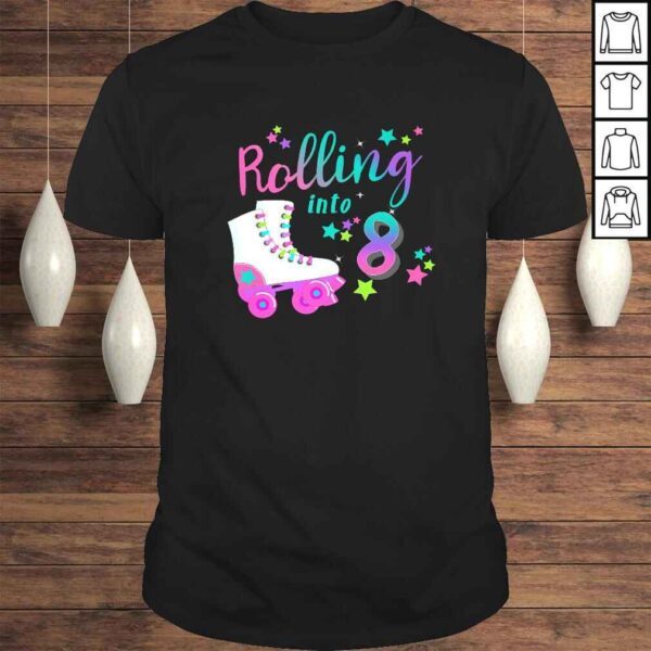 Roller Skate Birthday Shirt 5th 80's Outfit Decades Party