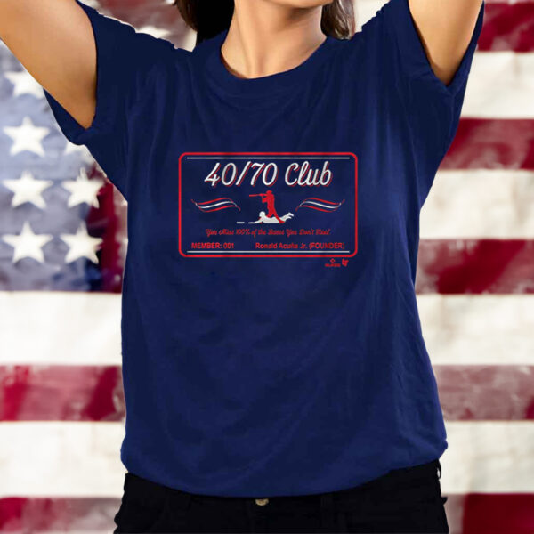 Ronald Acuña Jr 40 70 Club Membership Card T-Shirtt