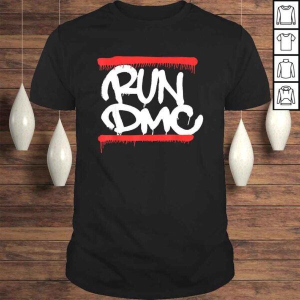 Run DMC Official Graffiti Logo V-Neck T-Shirt