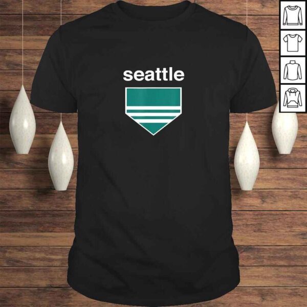 Seattle Baseball Simple Minimal Home Plate Streetwear TShirt