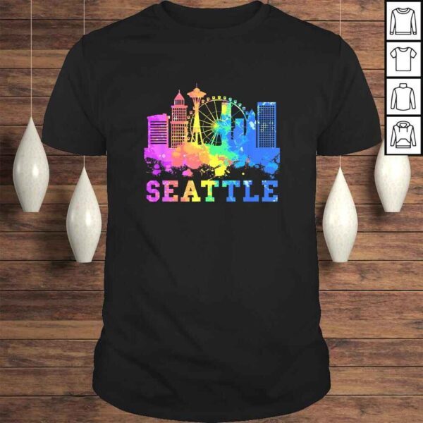 Seattle Washington Skyline Watercolor Souvenir Gift Seattle Gift Top