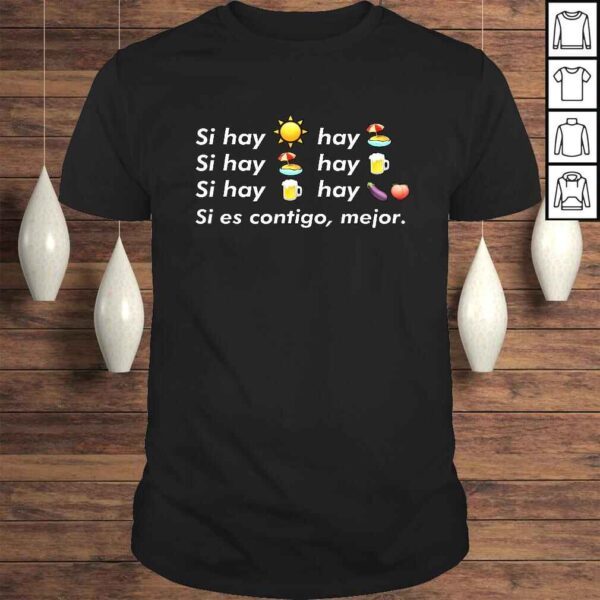 Si hay playa hay alcohol - Callaita Trap Bunny Emoji TShirt