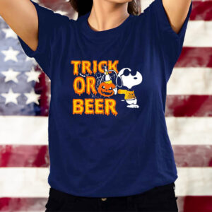 Snoopy Trick Or Beer Halloween T-Shirts