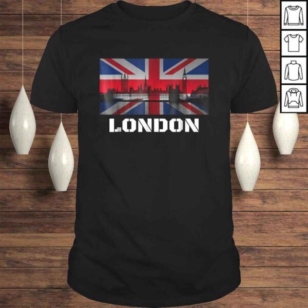 Souvenir London Shirt City Vintage UK Flag British Tee