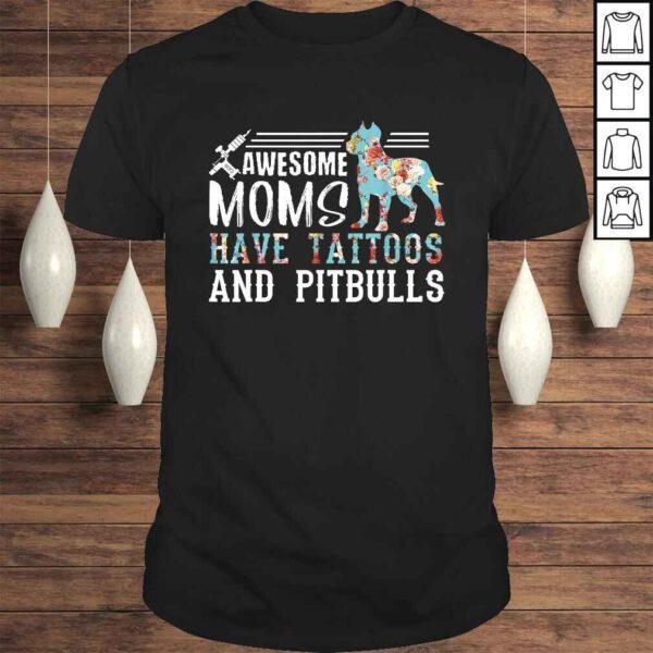 Tattooed Mom Shirt Ink AddicShirt Pitbull Mom V-Neck T-Shirt