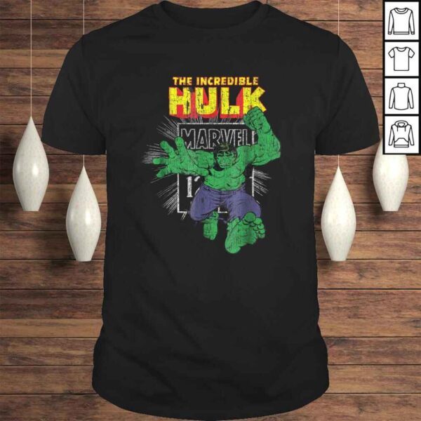 The Incredible Hulk Retro Comic Book Stamp Logo TShirt Gift