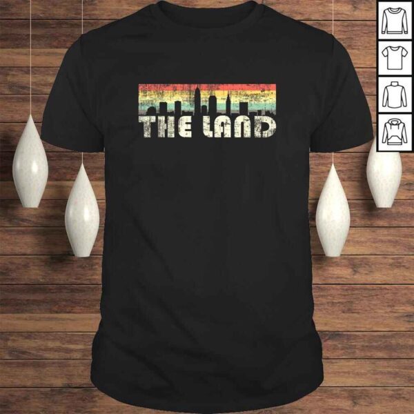 The Land Shirt Cleveland  CLE Skyline 70s Retro Vintage