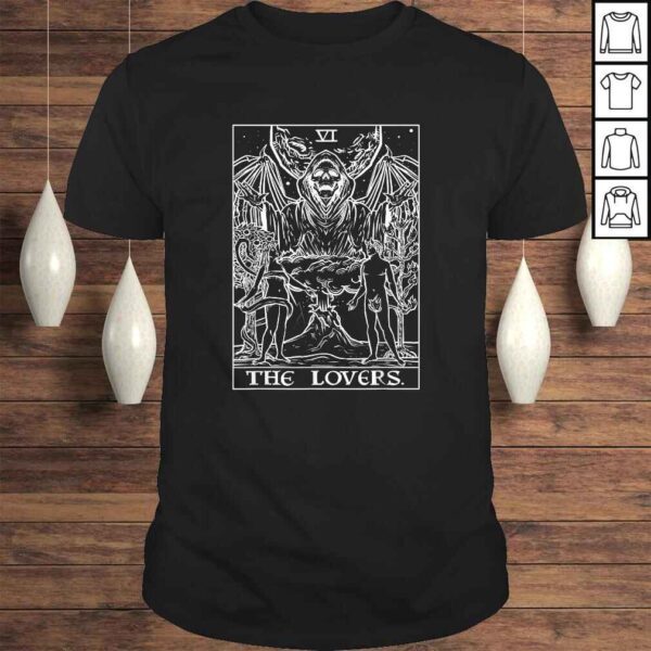 The Lovers Tarot Card Halloween Grim Reaper Gothic Clothing Tee T-Shirt