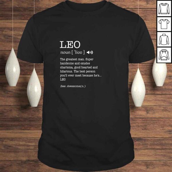 The Name Is Leo Funny Gift Adult Definition Men's Shirt