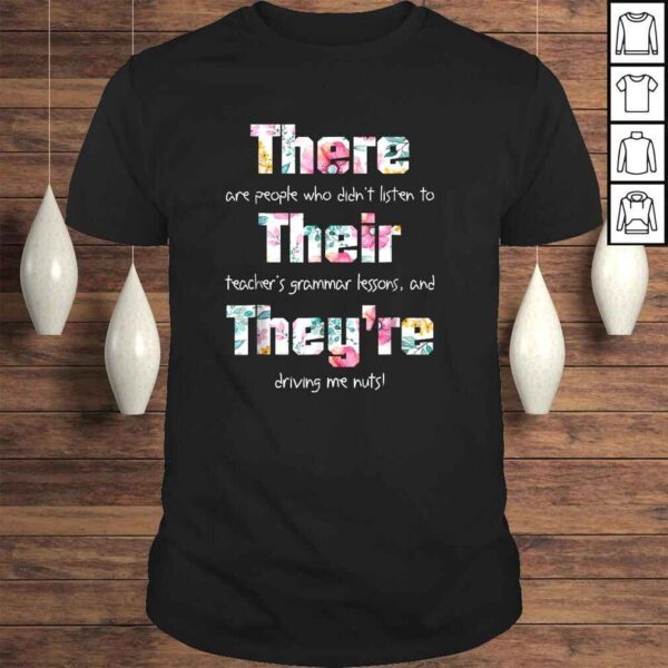 There Their They're Shirt English Grammar Funny Teacher