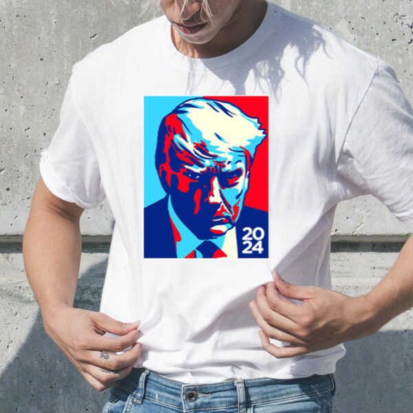 Trump 2024 Colorblock White T-Shirt