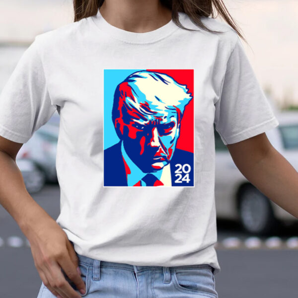 Trump 2024 Colorblock White TShirt