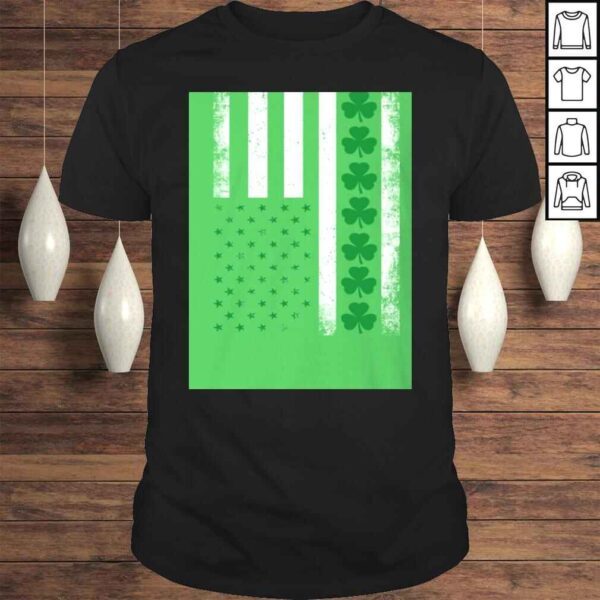 UrVog Irish American Flag Shirt - Irish Flag Shamrock Pride Happy St Patrick's Day TShirt