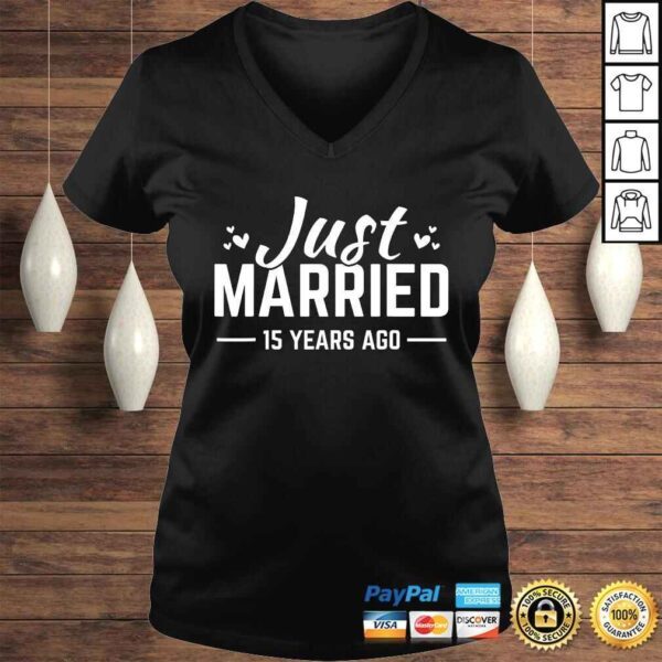 15th Wedding Anniversary 15 Years Of Marriage Matching TShirt - Image 2