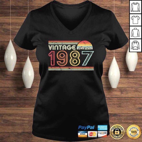 1987 Vintage Shirt, Birthday Gift Tee. Retro Style Gift Top - Image 2