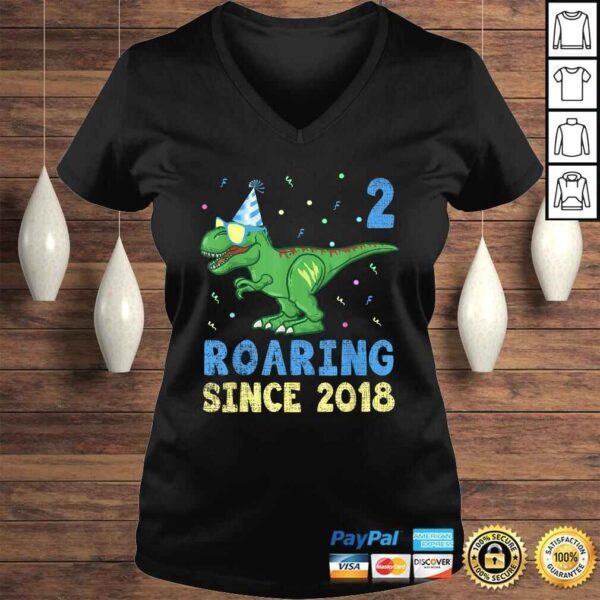 2 Year Old Shirt 2nd Birthday Boy Toddler Dinosaur Kids TShirt - Image 2