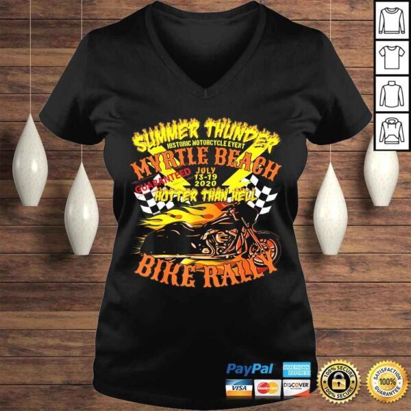 2020 Summer Thunder Hotter Than Hell Myrtle Beach Bike Rally Shirt - Image 2