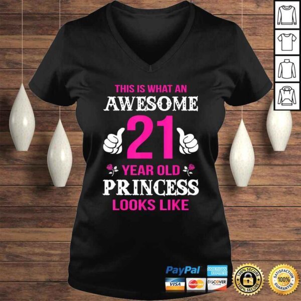 21st Birthday Shirt 21 Years Old Birthday Gift Girls Shirt - Image 2