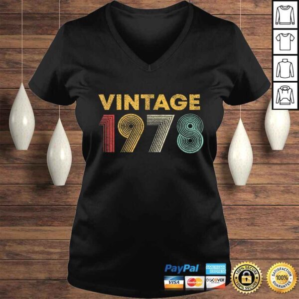 42nd Birthday Gift Idea Vintage 1978 Men Women Shirt - Image 2