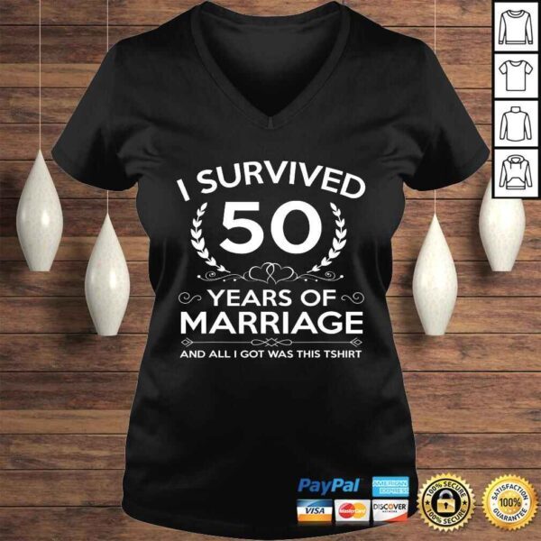 50th Wedding Anniversary Gifts Couples Husband Wife 50 Years Shirt - Image 2