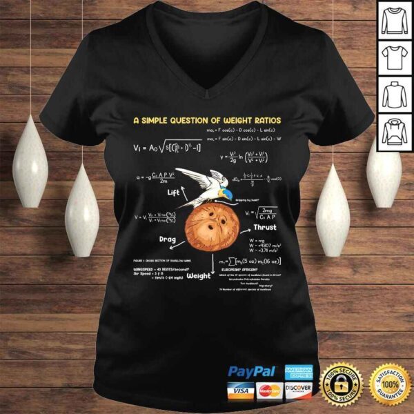 A Simple Question Of Weight Ratios Funny Math Teacher Tee T-Shirt - Image 2