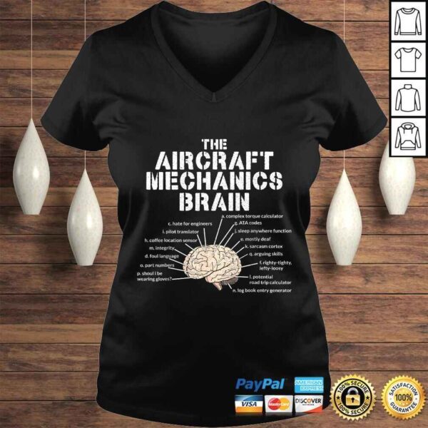 Aircraft Mechanics Brain Shirt Aviation Gift - Image 2