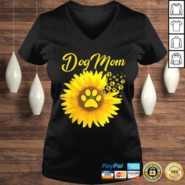 Amazing Dog Mom Sunflower Dog Paw Shirt - Image 2