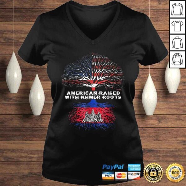 American Raised with Khmer Roots Cambodia TShirt Gift - Image 2