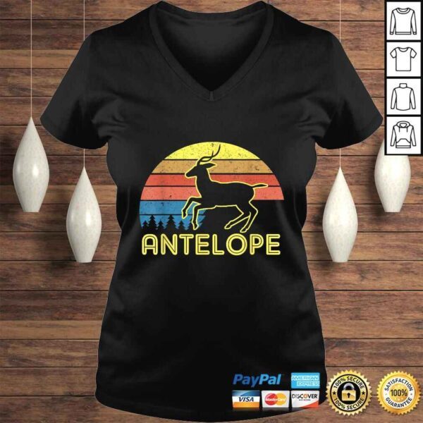 Antelope Shirt Antelope Vintage Retro Sunset Style TShirt Gift - Image 2