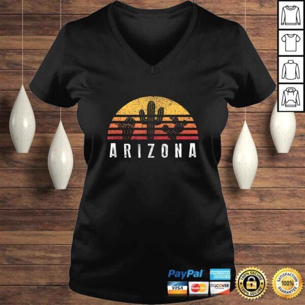 Arizona Retro Sunset Cactus Shirt Cool Vacation Gift - Image 2