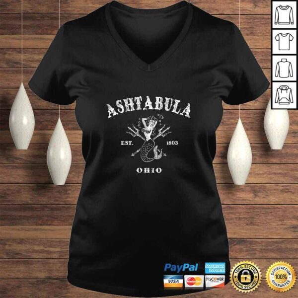 Ashtabula Ohio OH Shirt Vintage Mermaid Nautical Tee - Image 2