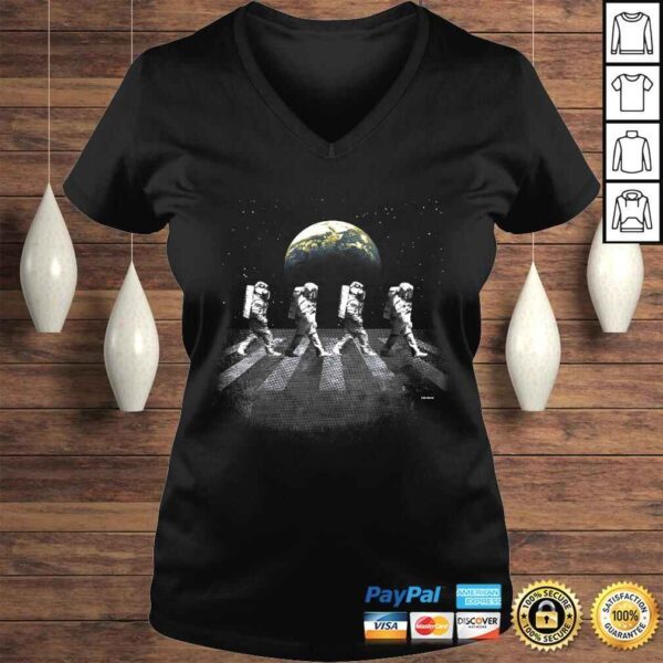 Astronauts in Walking in Space Earth Moon T-shirt - Image 2