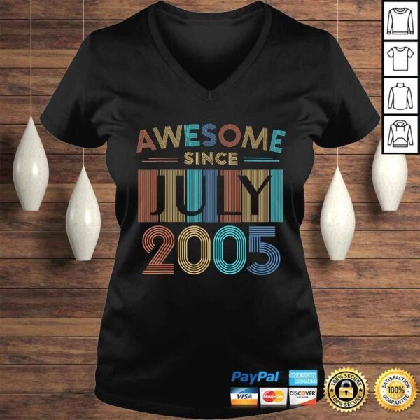 Awesome Since July 2005 15th Birthday 15 Year Old TShirt - Image 2