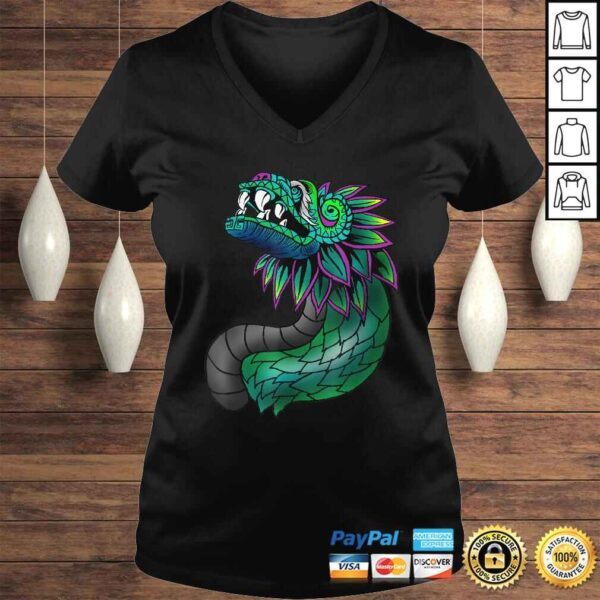 Aztec God Quetzalcoatl Cool Snake Dragon Inca Maya Gift Idea Shirt - Image 2