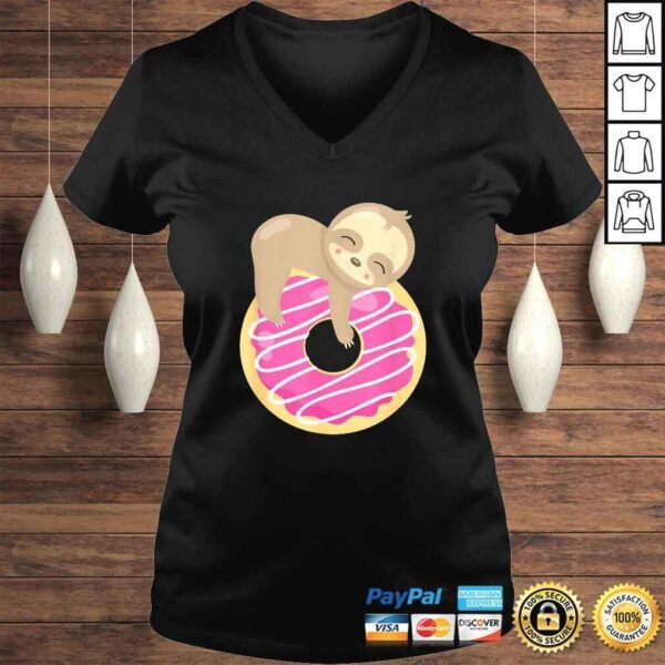 Baby Sloth On Donut Funny Gift Top - Image 2