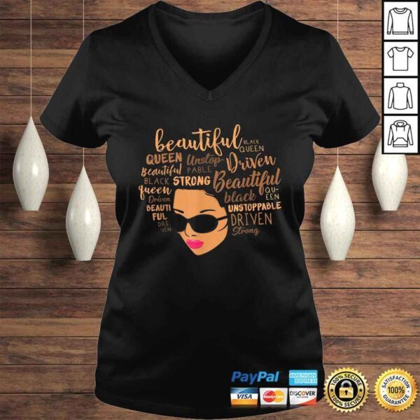 Beautiful Unstoppable Queen Afro Black Girl Magic Shirt - Image 2