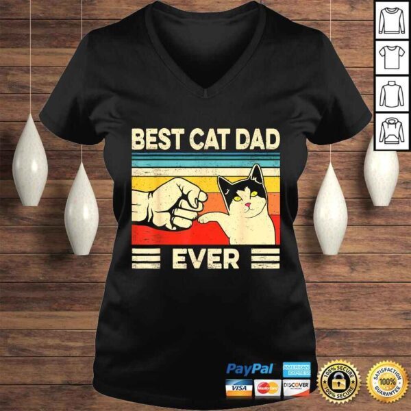 Best Cat Dad Ever Shirt Funny Cat Daddy Father Day TShirt - Image 2